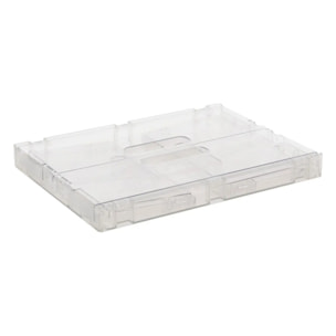 Boîte de rangement "Fold n Box" pliable et empilable beige 22L