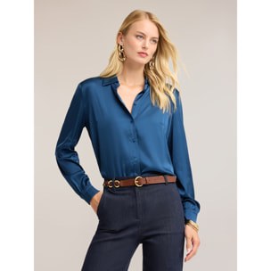 Motivi - Camicia in raso - Blu