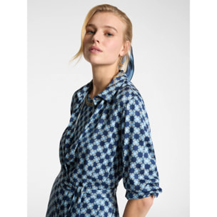 Elena Mirò - Abito chemisier Monogram - Blu