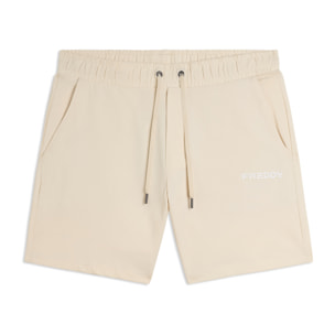 Pantaloni corti a metà coscia in jersey stretch