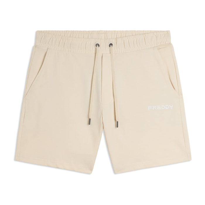 Pantaloni corti a metà coscia in jersey stretch