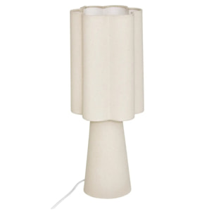 Lampe à poser Blanca beige lin