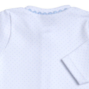 Pelele Est. Cont. Topitos Celeste Talla 0