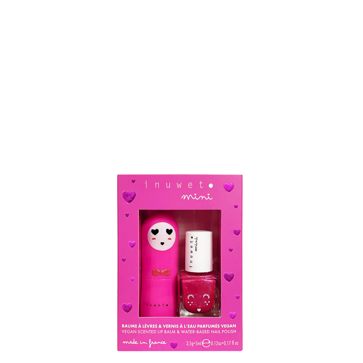 Duo Mini Fushia - Coffret Baume à Lèvres + Mini Vernis à ongles