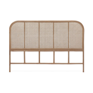 Tête de lit bohème rotin naturel et cannage SUMATRA