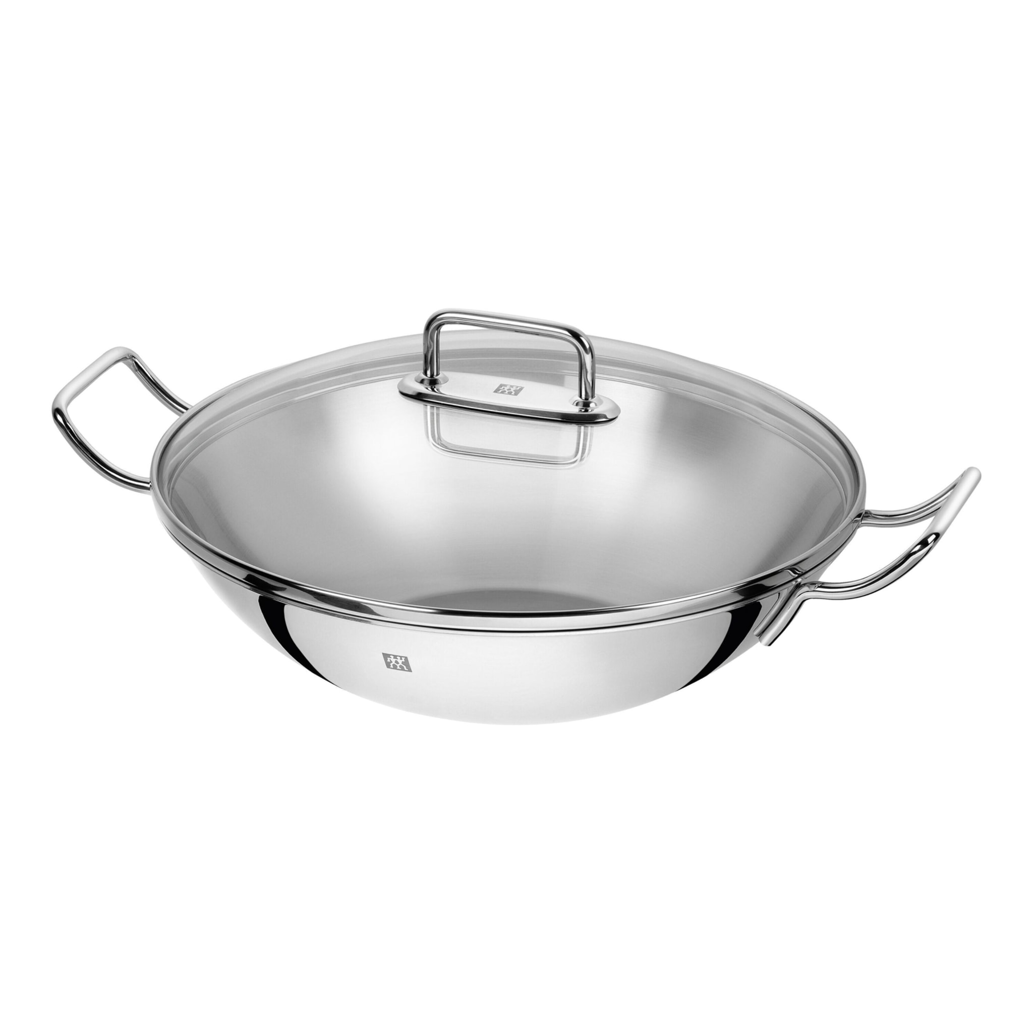 Wok Ø 32 cm ZWILLING Plus, Couvercle en Verre, Acier Inoxydable, , Grille Amovible Inclus