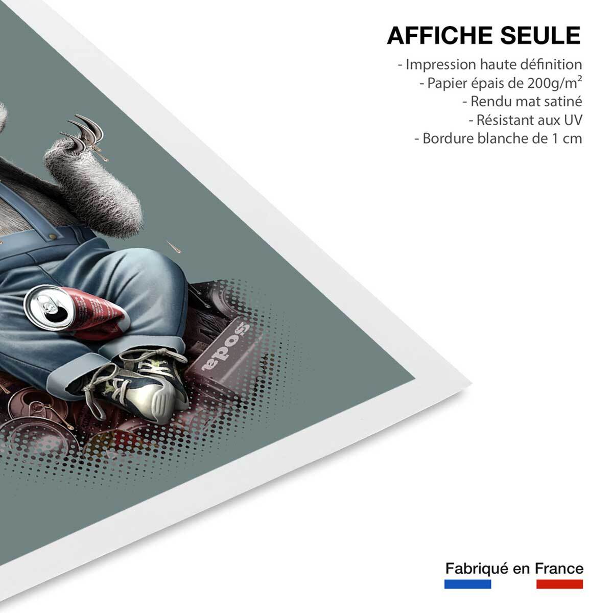 Affiche enfant frisson de blaireau  Affiche seule