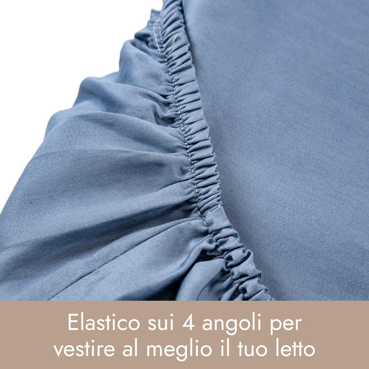 Intrecci Home Lenzuolo con Angoli, Lenzuolo Sotto in Raso di Puro Cotone Satin,Made in Italy, Morbidezza Suprema, Elegante e Confortevole, Tinta Unita