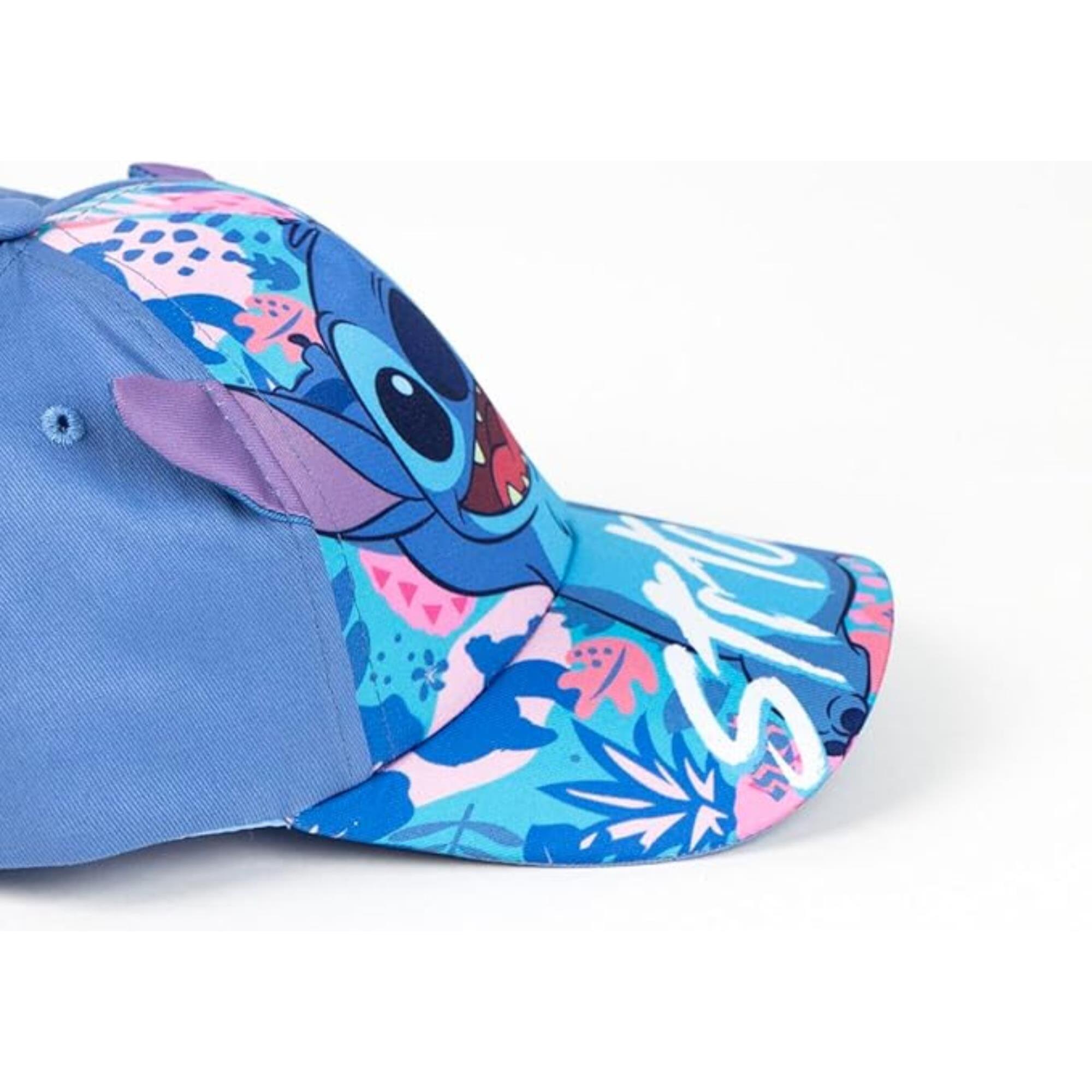 Gorra infantil de stitch, azul, talla única unisex niños