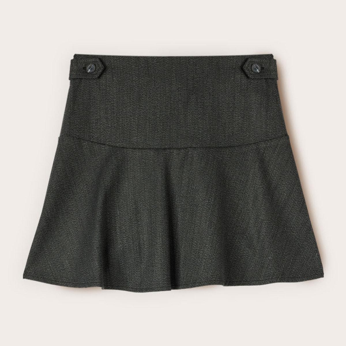 Motivi - Minifalda línea A en poliviscosa - Gris