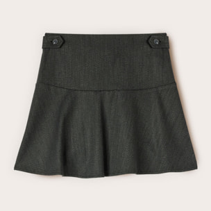 Motivi - Minifalda línea A en poliviscosa - Gris