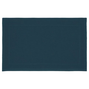 Tapis de bain pur coton 1700 g/m² uni bleu Antica petrole