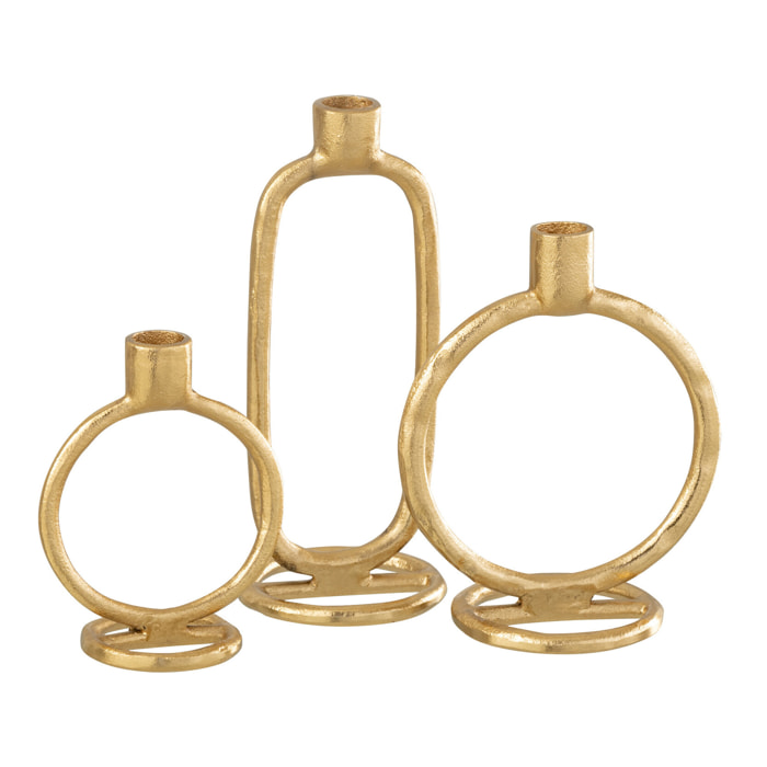 J-Line bougeoir Anneau - aluminium - or - large