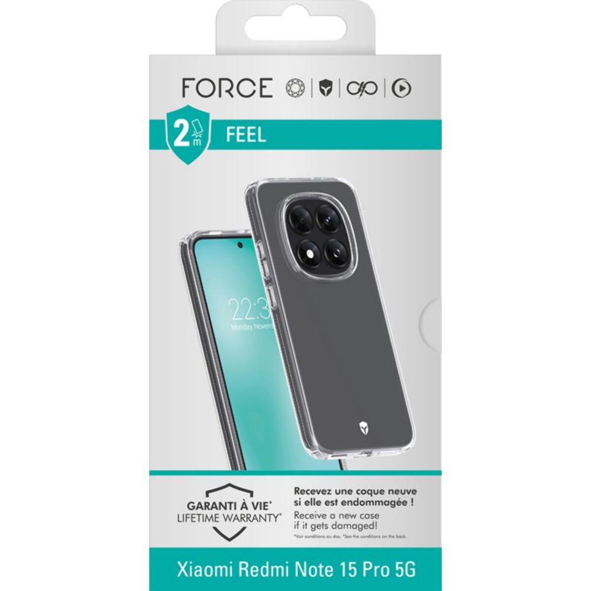 Coque FORCE CASE Redmi Note 15 Pro transparente