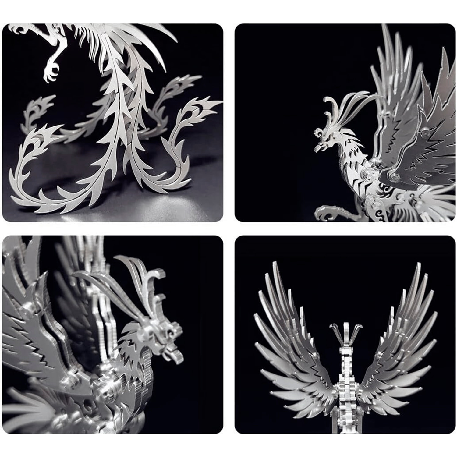 Maqueta 3D de acero inoxidable. Modelo Fénix.