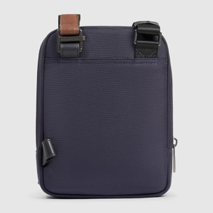 Piquadro Borsello porta iPad®mini in tessuto riciclato e pelle con tasca per AirPods®