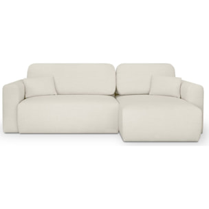Canapé d'angle convertible 4 places en tissu - DAVIS