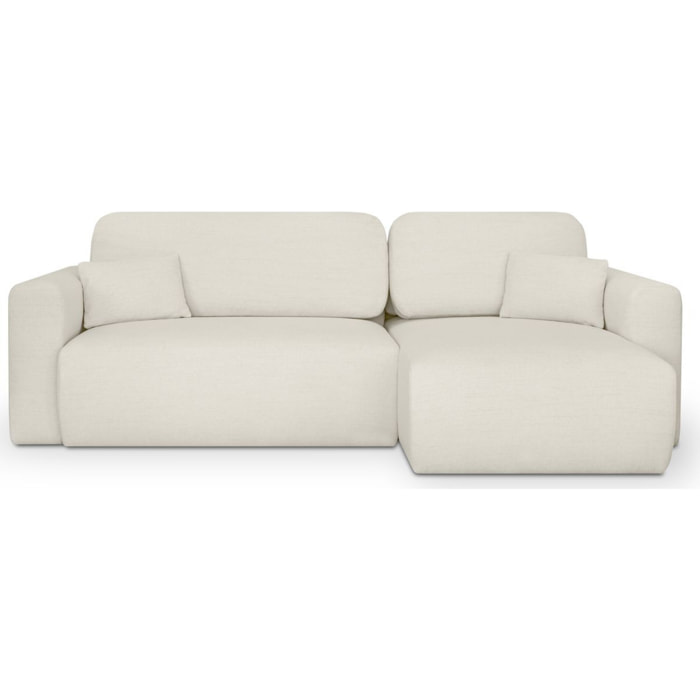Canapé d'angle convertible 4 places en tissu - DAVIS
