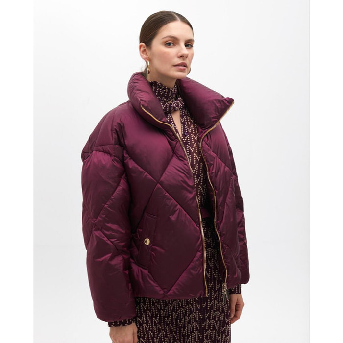 Anorak Metallico Trapuntato Midi