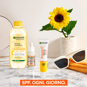 Fluido Anti-UV Quotidiano Anti-Macchie Glow SPF 50+ SkinActive Vitamina C Uniformante Illuminante - Flacone da 40ml
