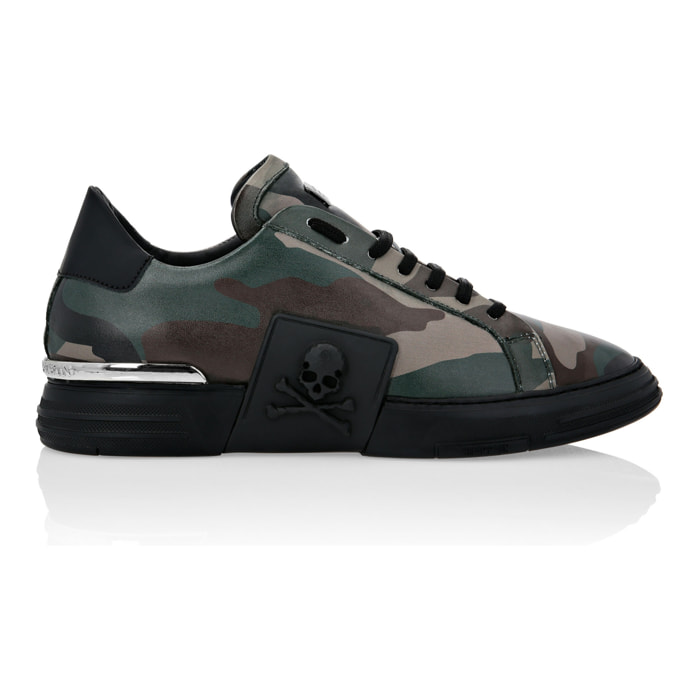 PHILIPP PLEIN PHANTOM KICK$ Lo-Top Leather Skull