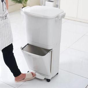 Poubelle tri sélectif avec roulettes VALORIS 45L