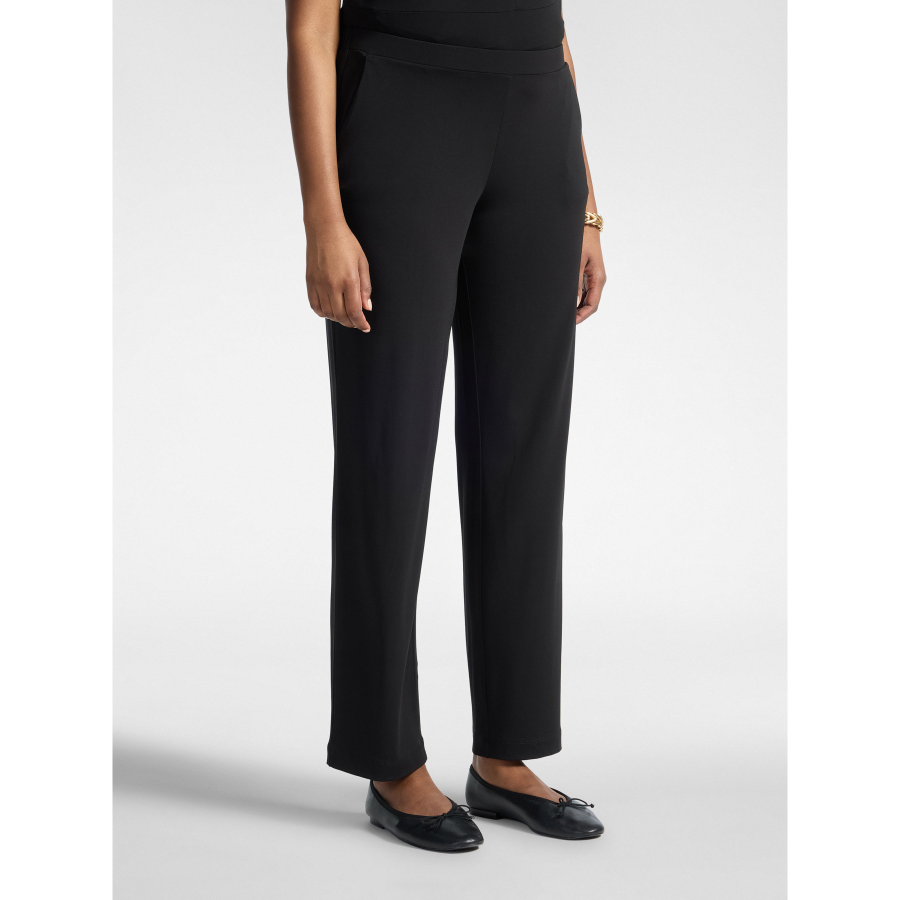 Elena Mirò - Pantalones de punto crepé - Negro