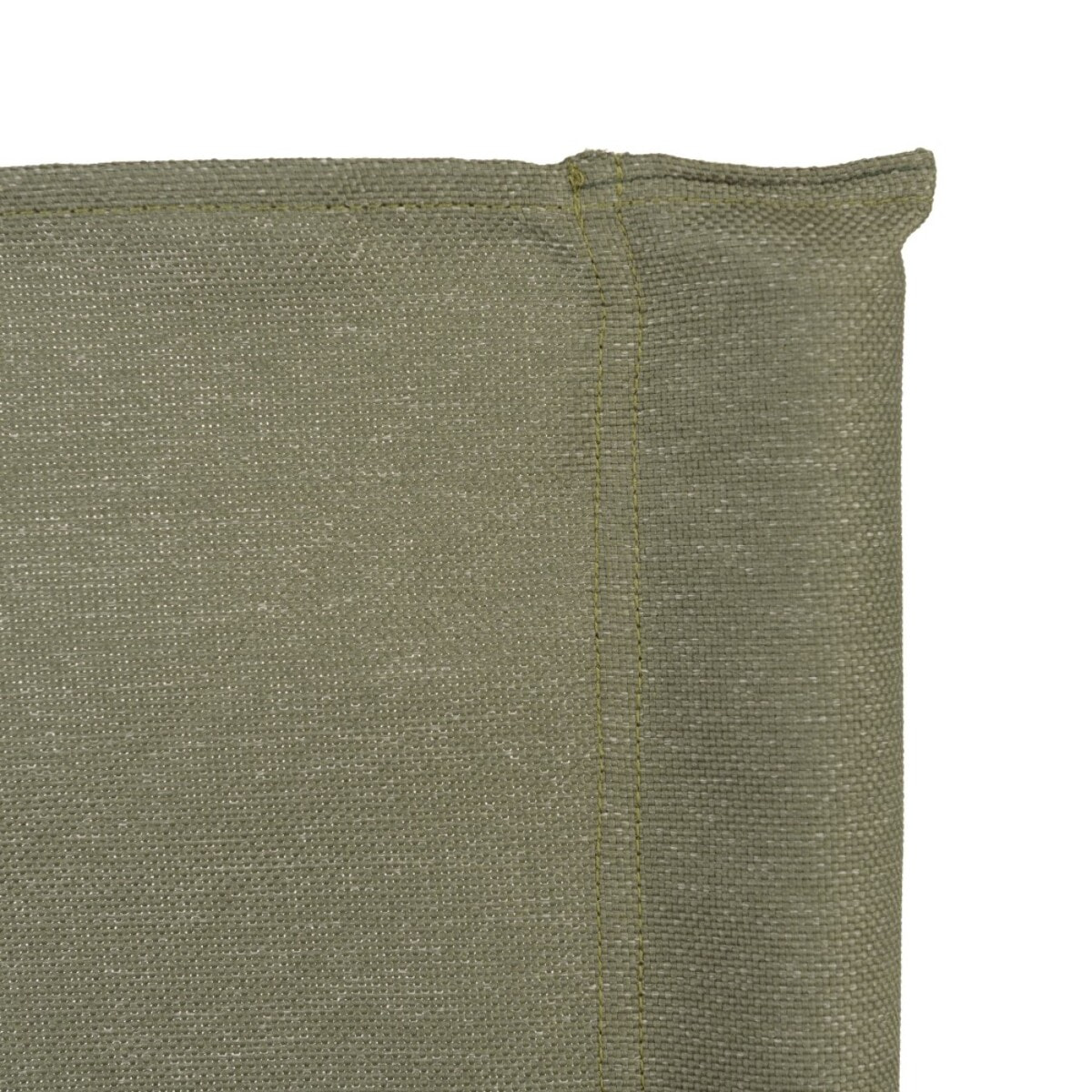 VITAL - Set de 2 fauteuils pliants bambou, dossier/assise en tissu vert