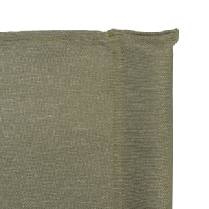 VITAL - Set de 2 fauteuils pliants bambou, dossier/assise en tissu vert