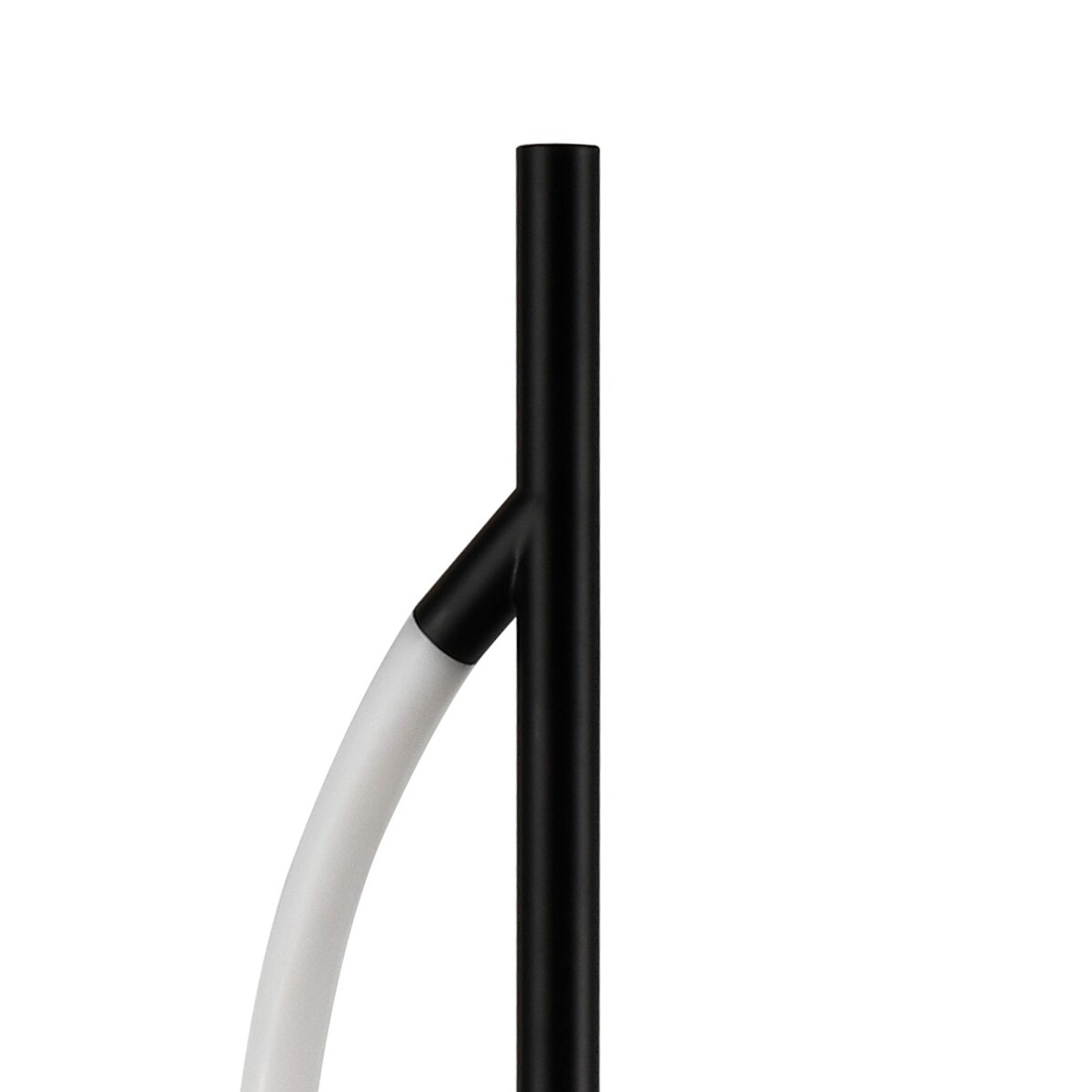 Lampadaire LED Tomasucci ROPE, métal noir mat et acrylique blanc, 150 cm, 30W, lumière blanc neutre
