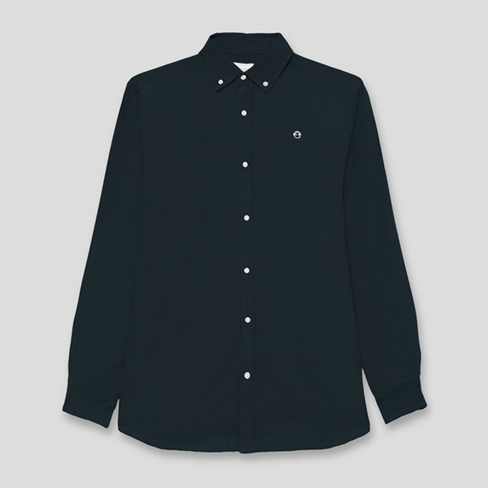 Polo Niño Manga Larga de Punto Camisa 100 % Algodón Color Blanco, Cuello Button-Down, Botones Frontales, Logo Bordado | Color: Marino | Street Monkey