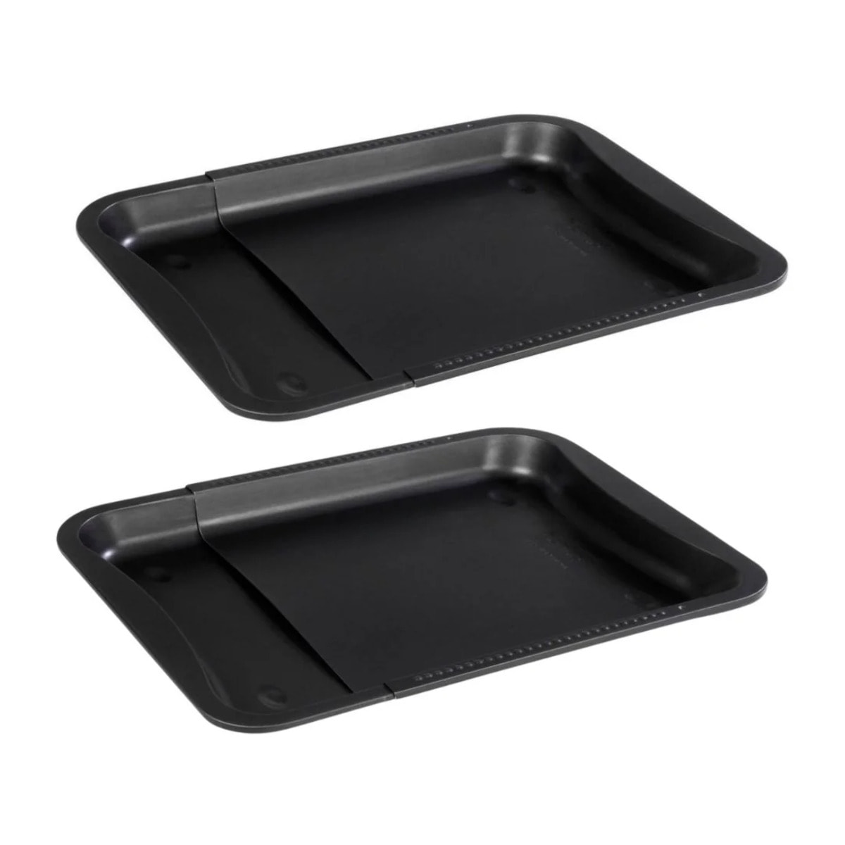 Lot de 2 moules à gâteaux 35-52/32/3 cm en acier Black mettallic Black mettallic Zenker  Black mettallic