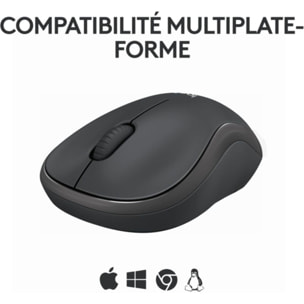 Souris sans fil LOGITECH M240 Silent Graphite Bluetooth