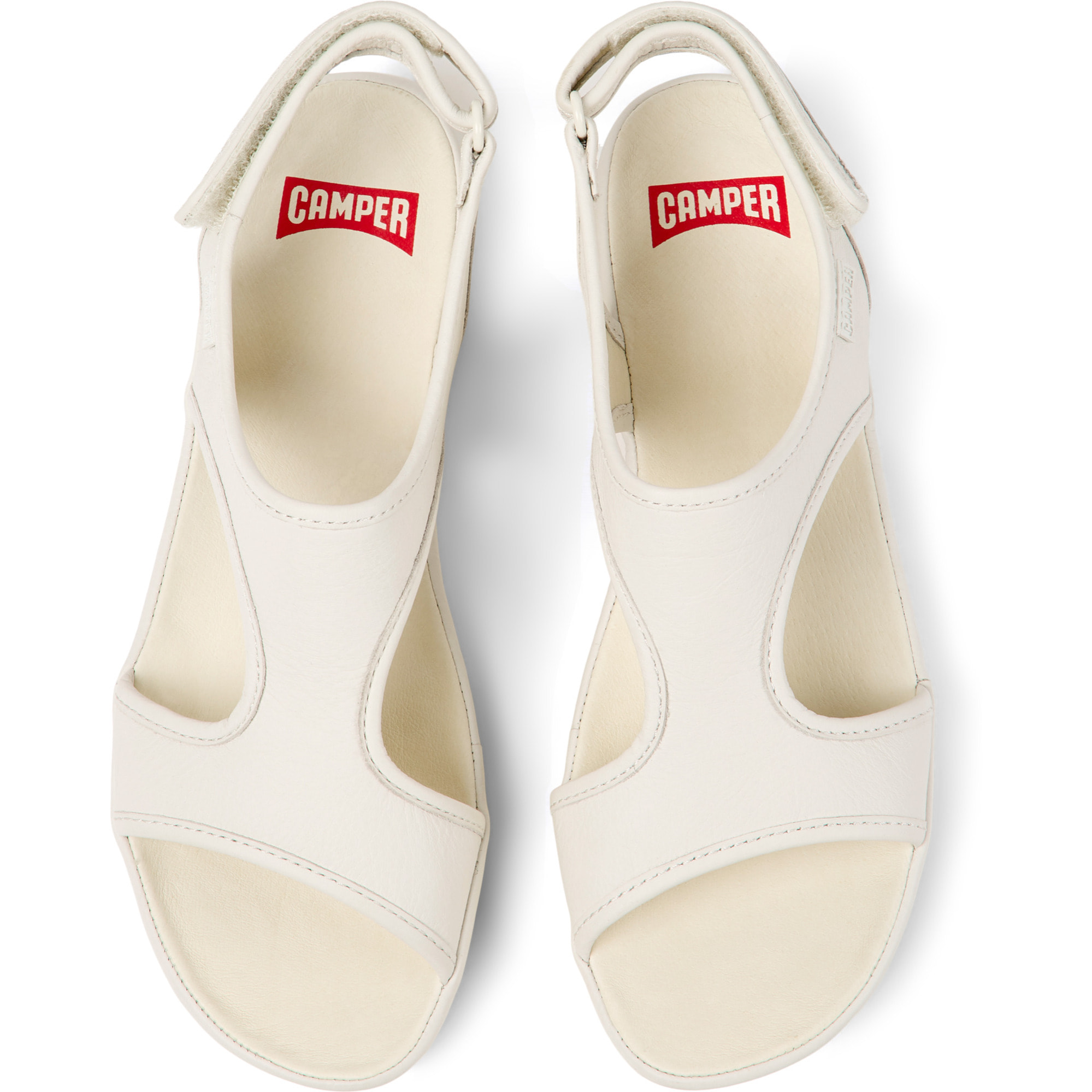 Sandalias - CAMPER Right Nina - Blanco - Cuero liso