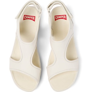 Sandalias - CAMPER Right Nina - Blanco - Cuero liso