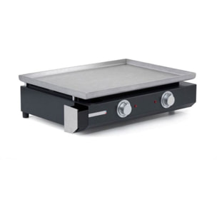 Plancha électrique RIVIERA ET BAR QPL1230 inox 2 brûleurs à poser, 55x40 cm