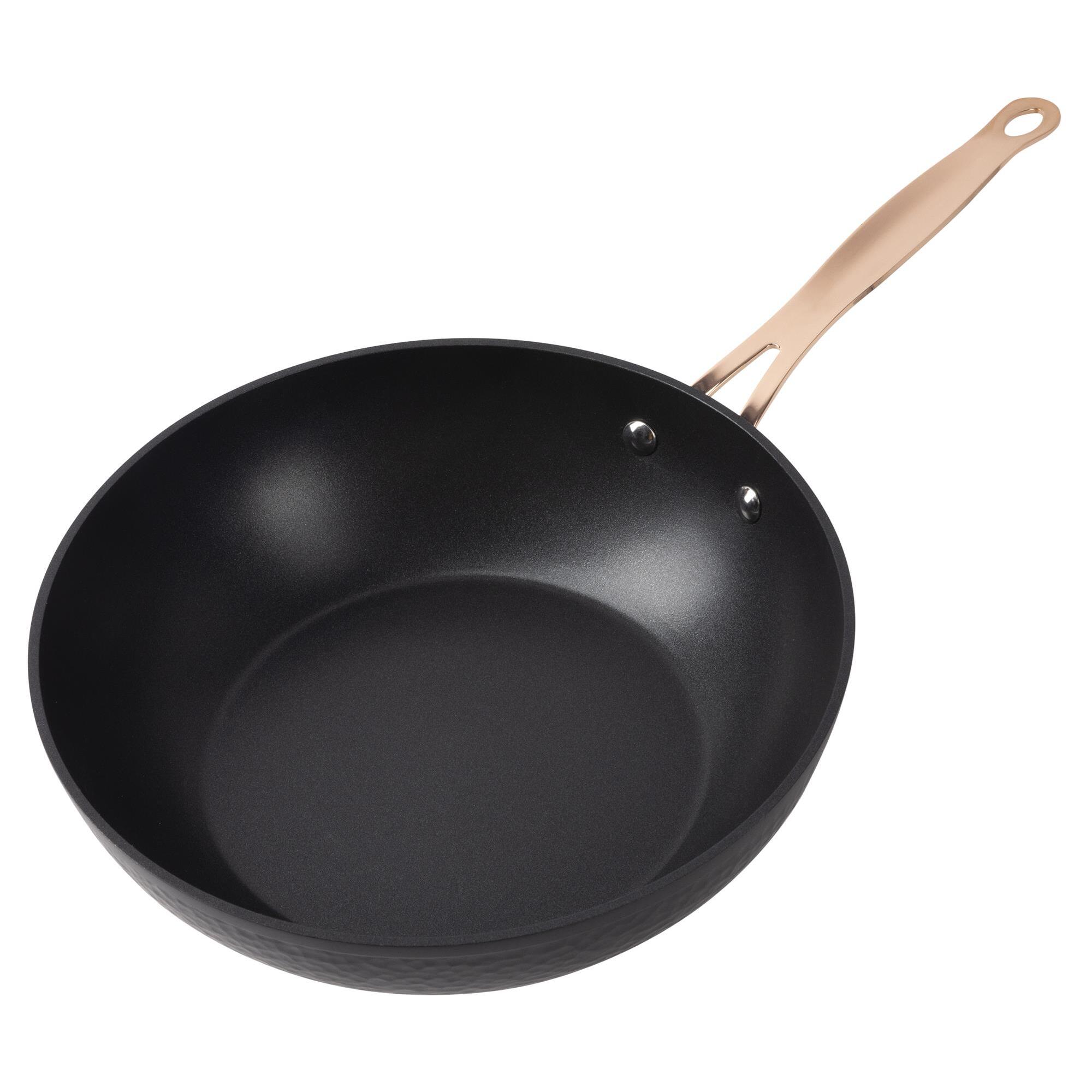 wok ø28x7,8cm en aluminio forjado en color negro mate