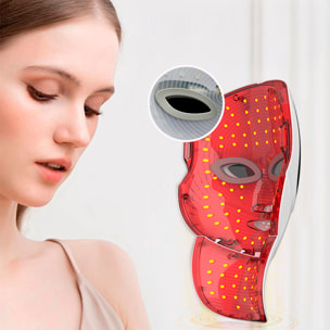Maschera facciale per trattamento di luce LED con 7 colori. Viso e collo.