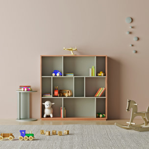 Estantería librería Nack melamina nogal-verde 117x119x32 cm