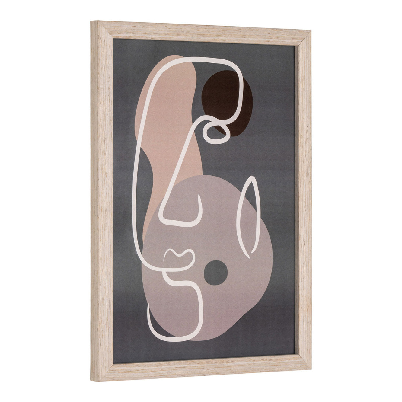Set 3 cornici Madison con stampe line art in toni naturali 21x30 cm