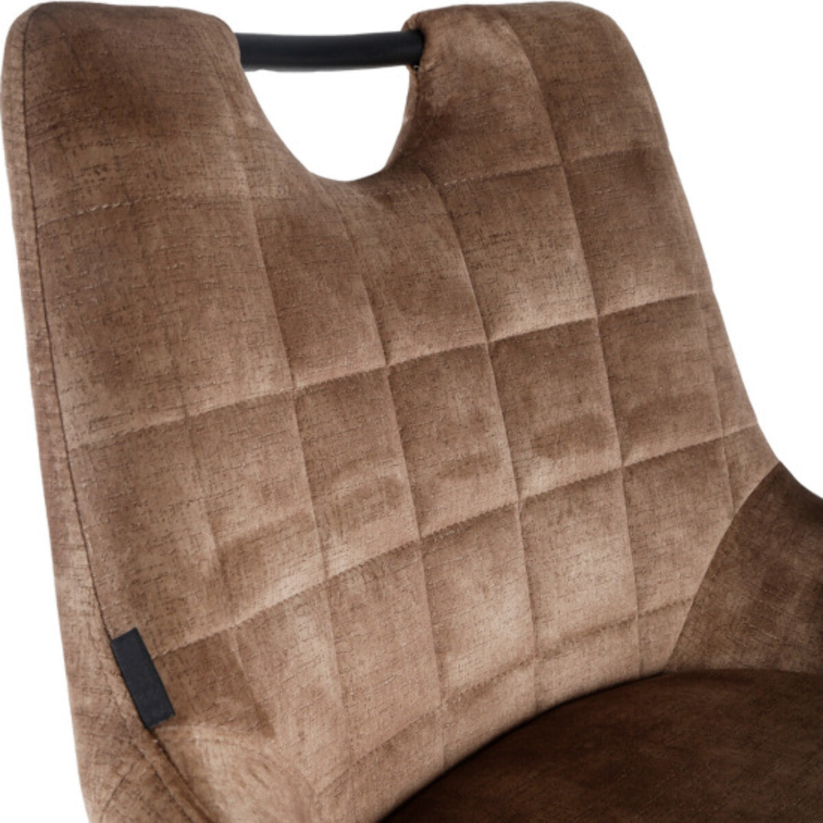 Chaise de bar en velours avec poignée et pieds en métal - ROSA 2