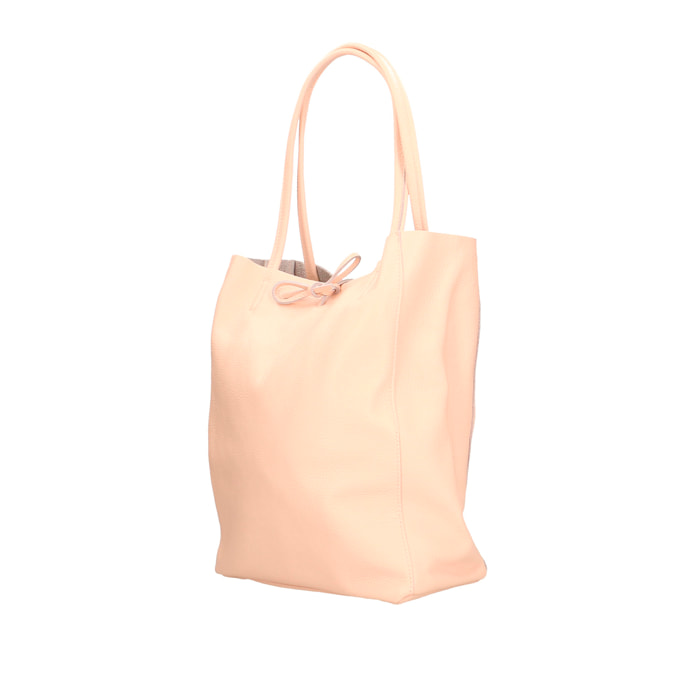 Chicca Borse - Borsa a Spalla Shopper Donna in Vera Pelle - Colore Rosa