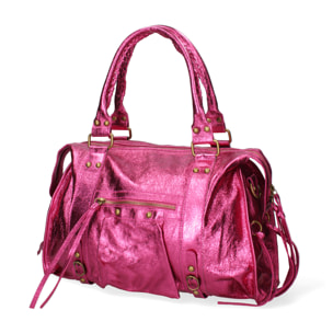 Borsa a spalla da donna In Vera pelle Made in Italy 41x28x13 cm