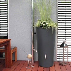 Bidón para agua de lluvia rainbowl de 210l color antracita