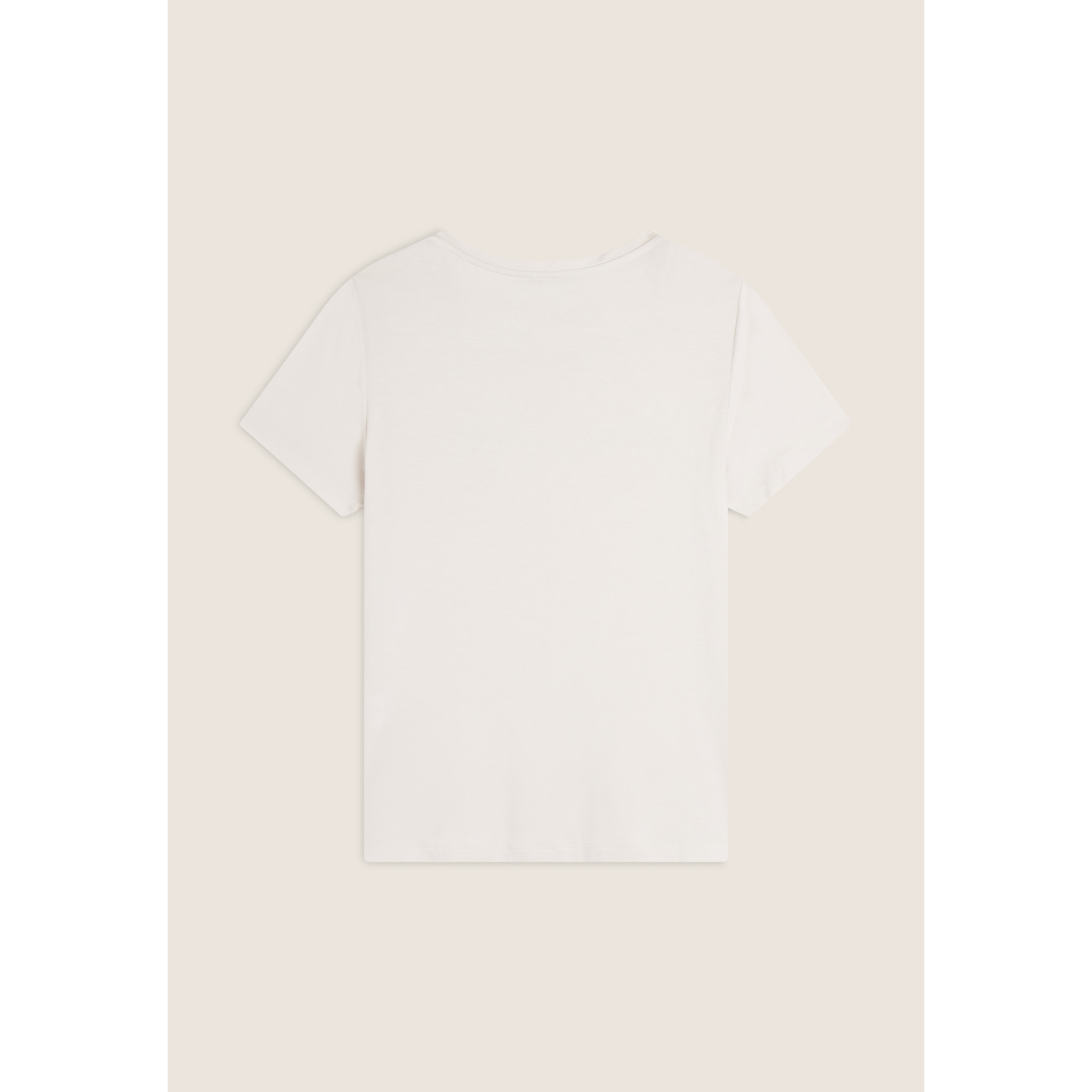 T-shirt donna in jersey viscosa scritta composta da borchie