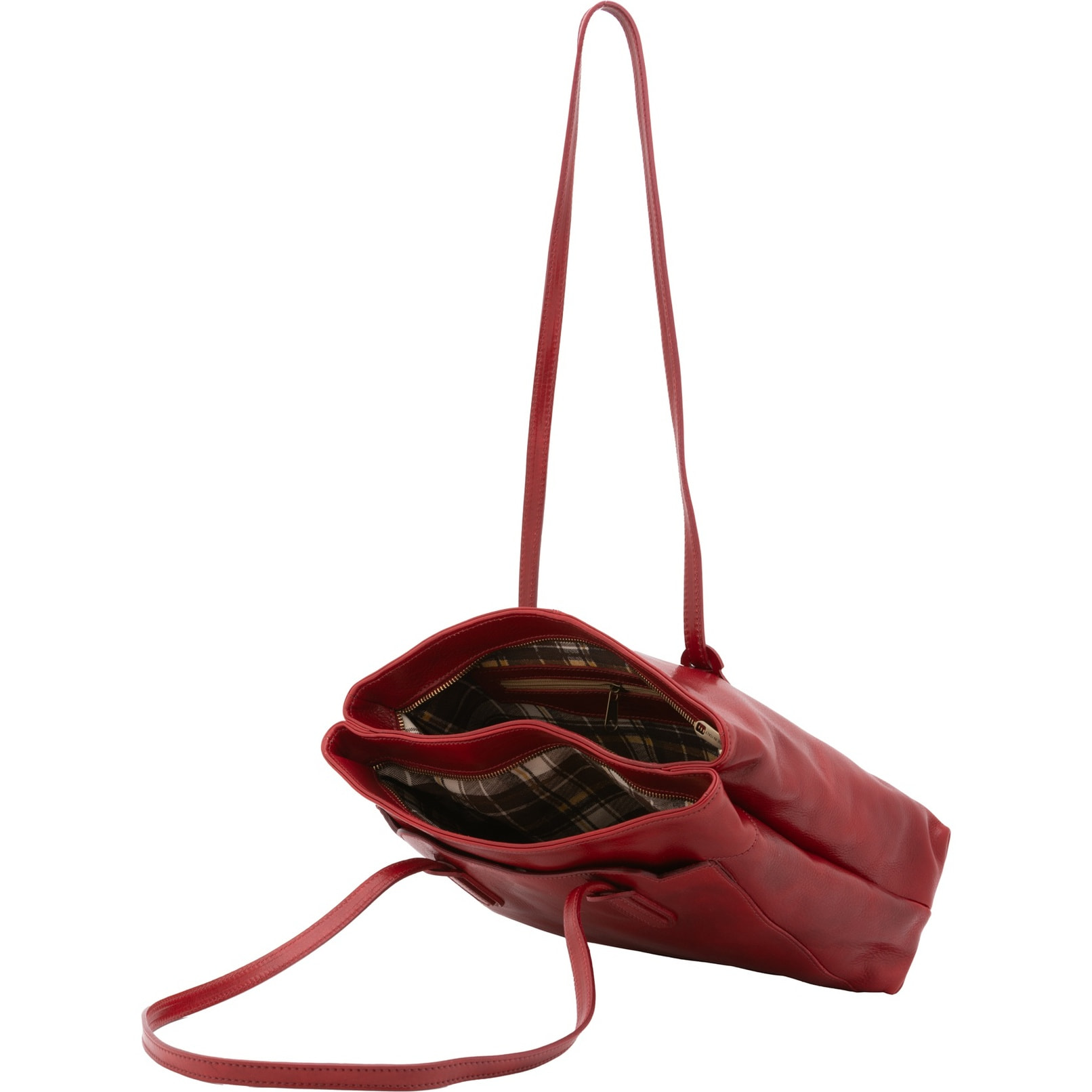 Borsa a spalla da donna - Modello Iduna Lux - Vera pelle - 35.0 x 26.0 x 12.0 cm