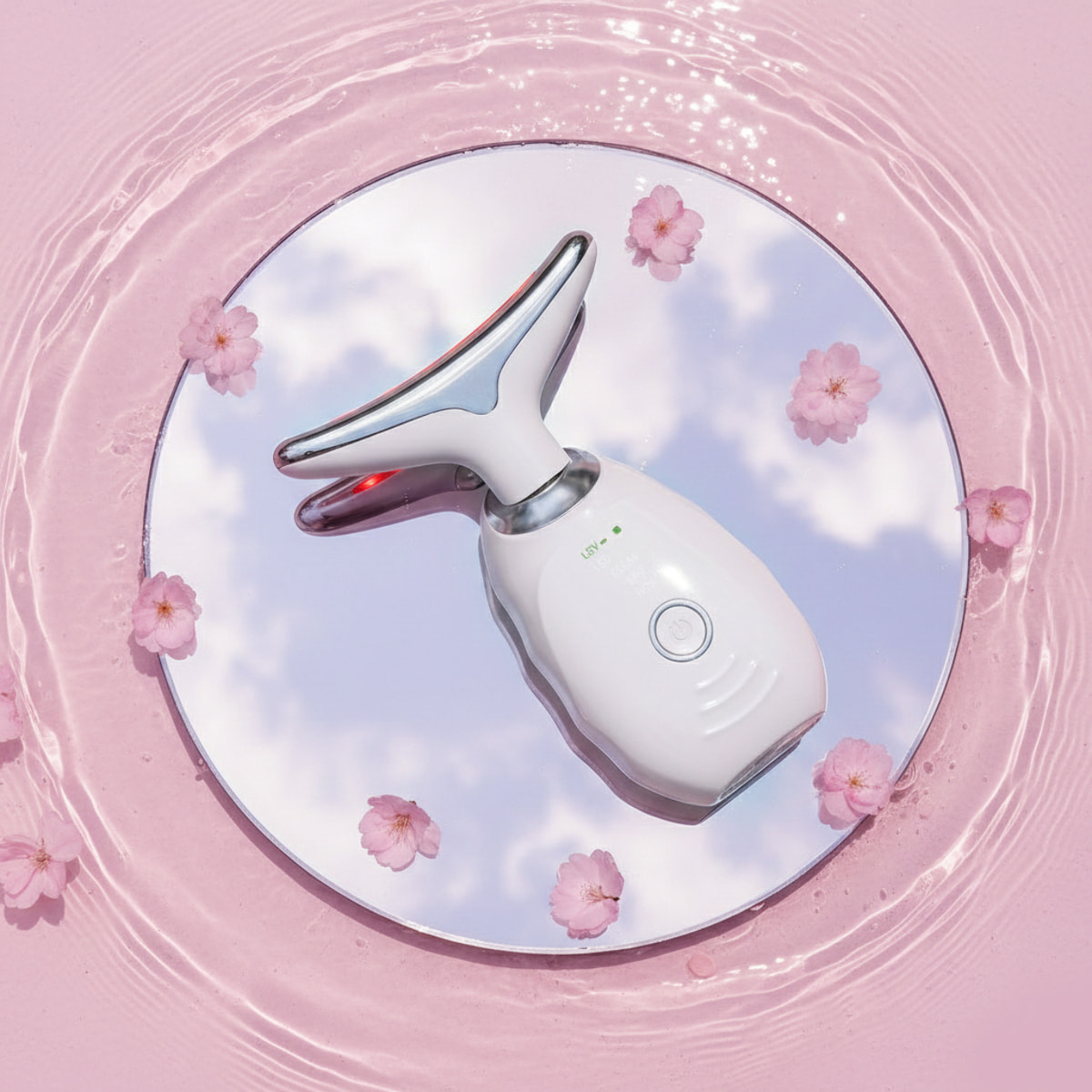 Masajeador antiedad para rostro y cuello – blanco