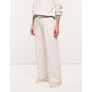 Pantalón del Punto Piqué Blanco - Mitan