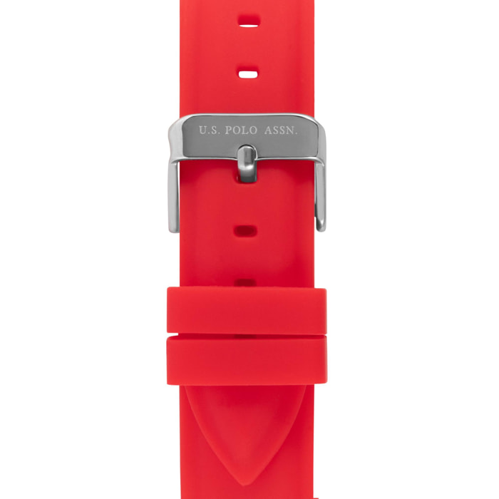 Orologio U.S. Polo Assn. In silicone rosso