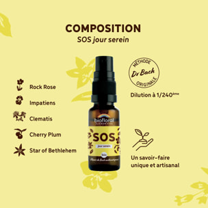 Biofloral - SOS Secours Jour - format spray - Bio Demeter - 20 ml